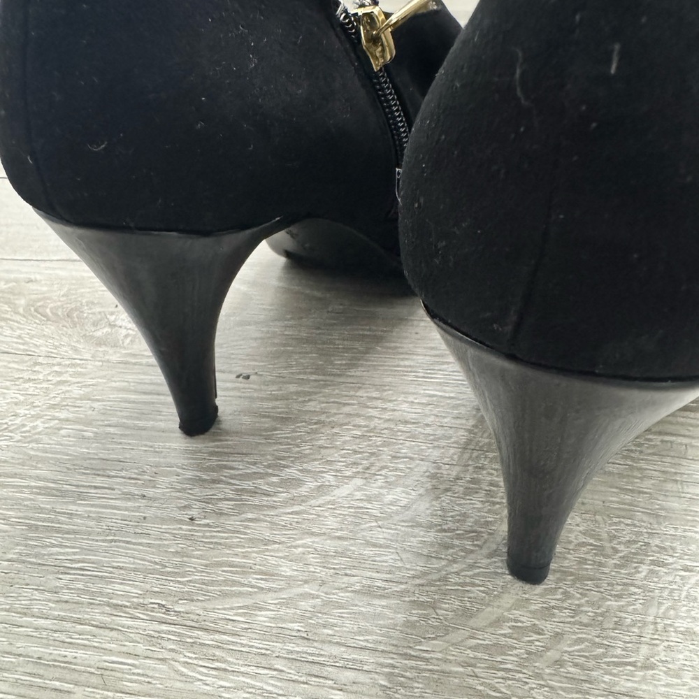 Black Mary Jane Platform Heels Round Toe Pumps Size 6.5 - Picture 5 of 5